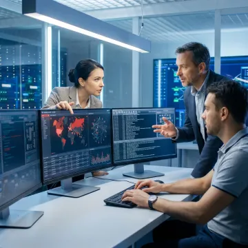 Cybersecurity team responding to a critical incident