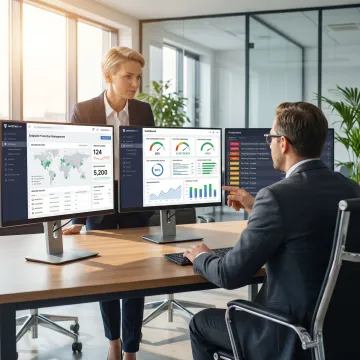 Cybersecurity specialist reviewing network protection tools