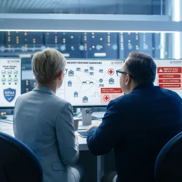 Cybersecurity team responding to a healthcare security incident