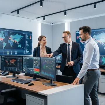 Cybersecurity analysts monitoring threats