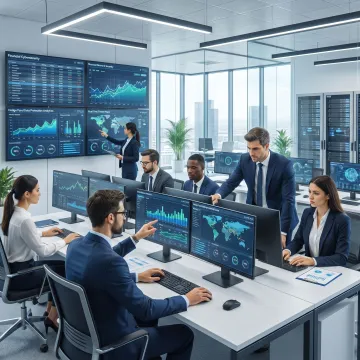 Managed IT and cybersecurity team protecting financial systems