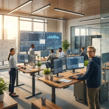 IT security team monitoring business networks