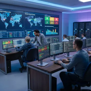 IT security team monitoring cyber threats
