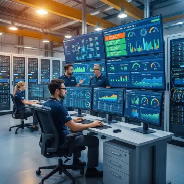 IT monitoring dashboard in a manufacturing plant