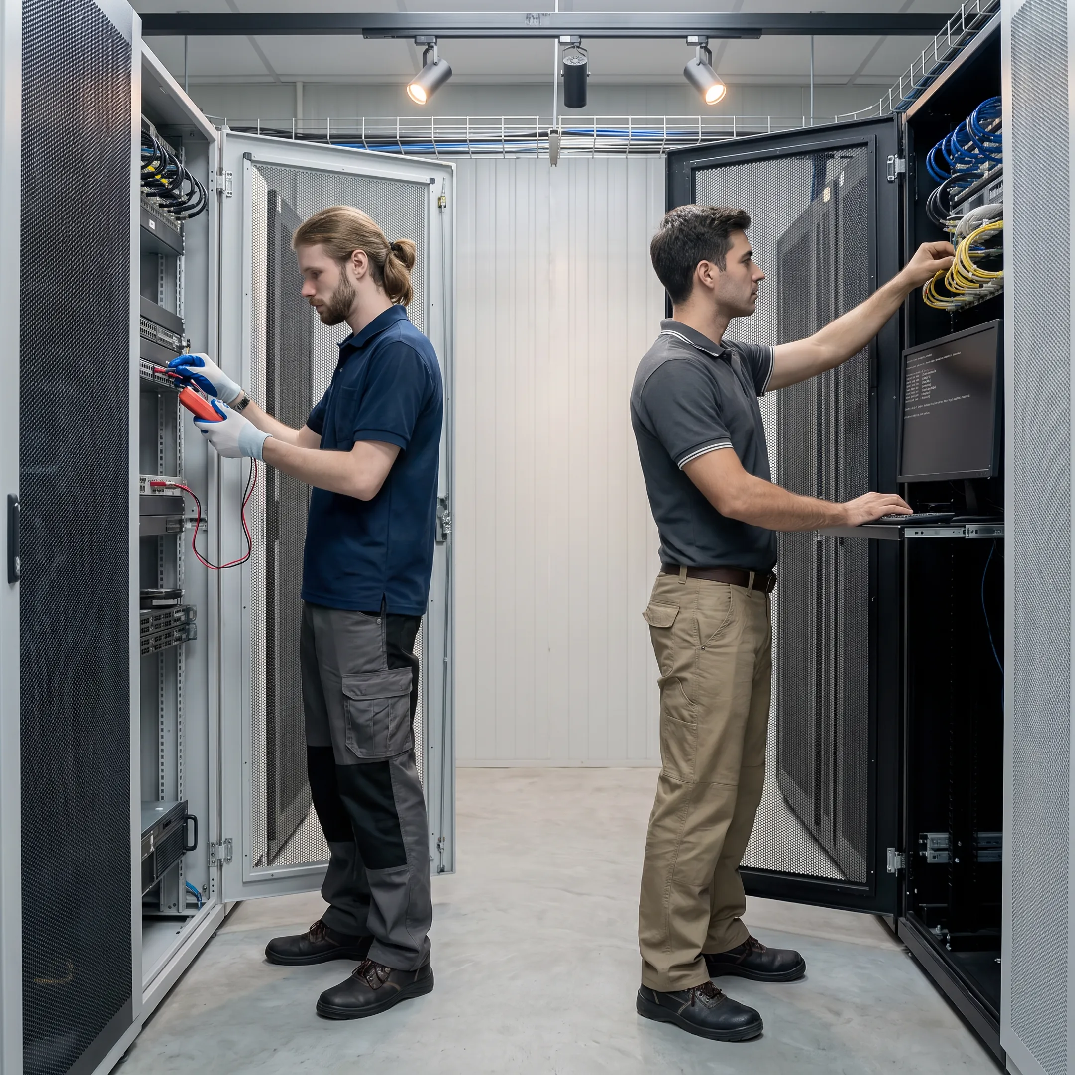 IT support technicians managing enterprise business servers and network infrastructure in Roseville
