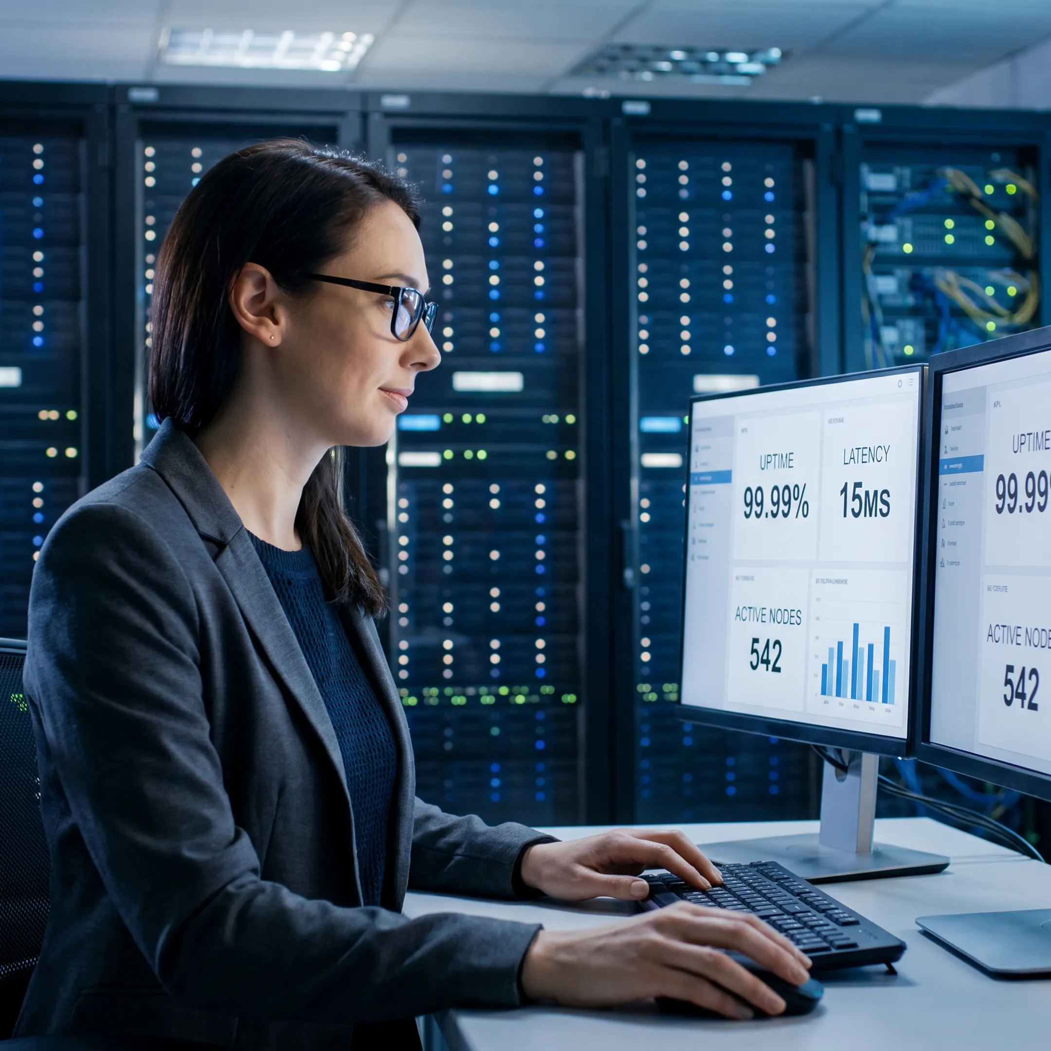 IT support engineer monitoring network infrastructure in Fremont California