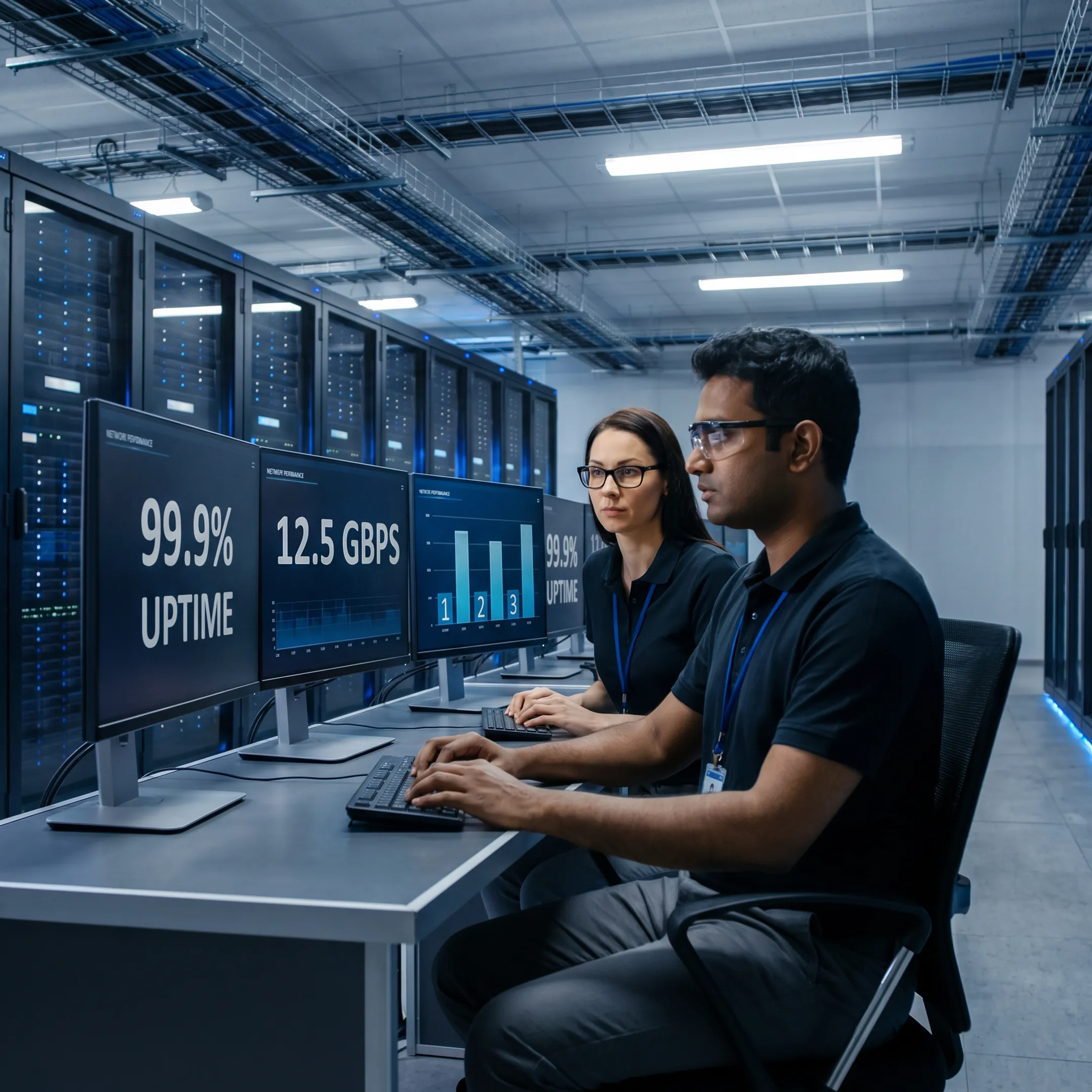IT engineers managing server networks and cloud infrastructure in Santa Clara