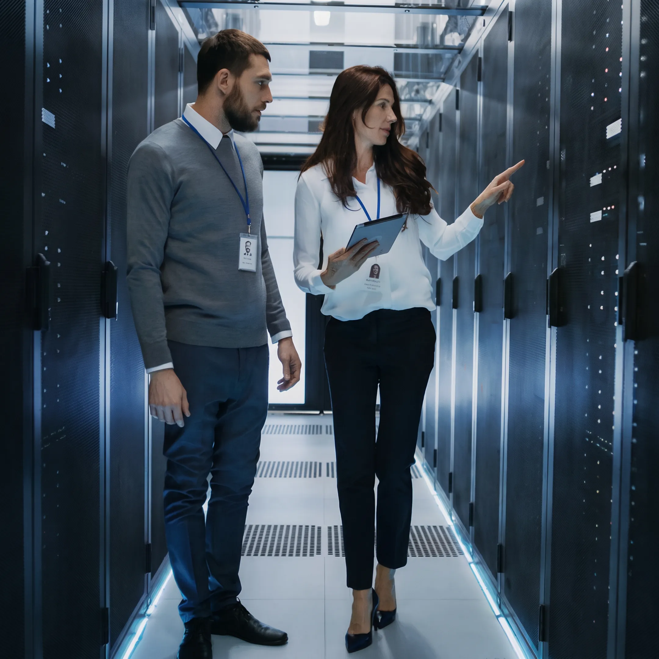 IT consultant discussing roadmap with client
