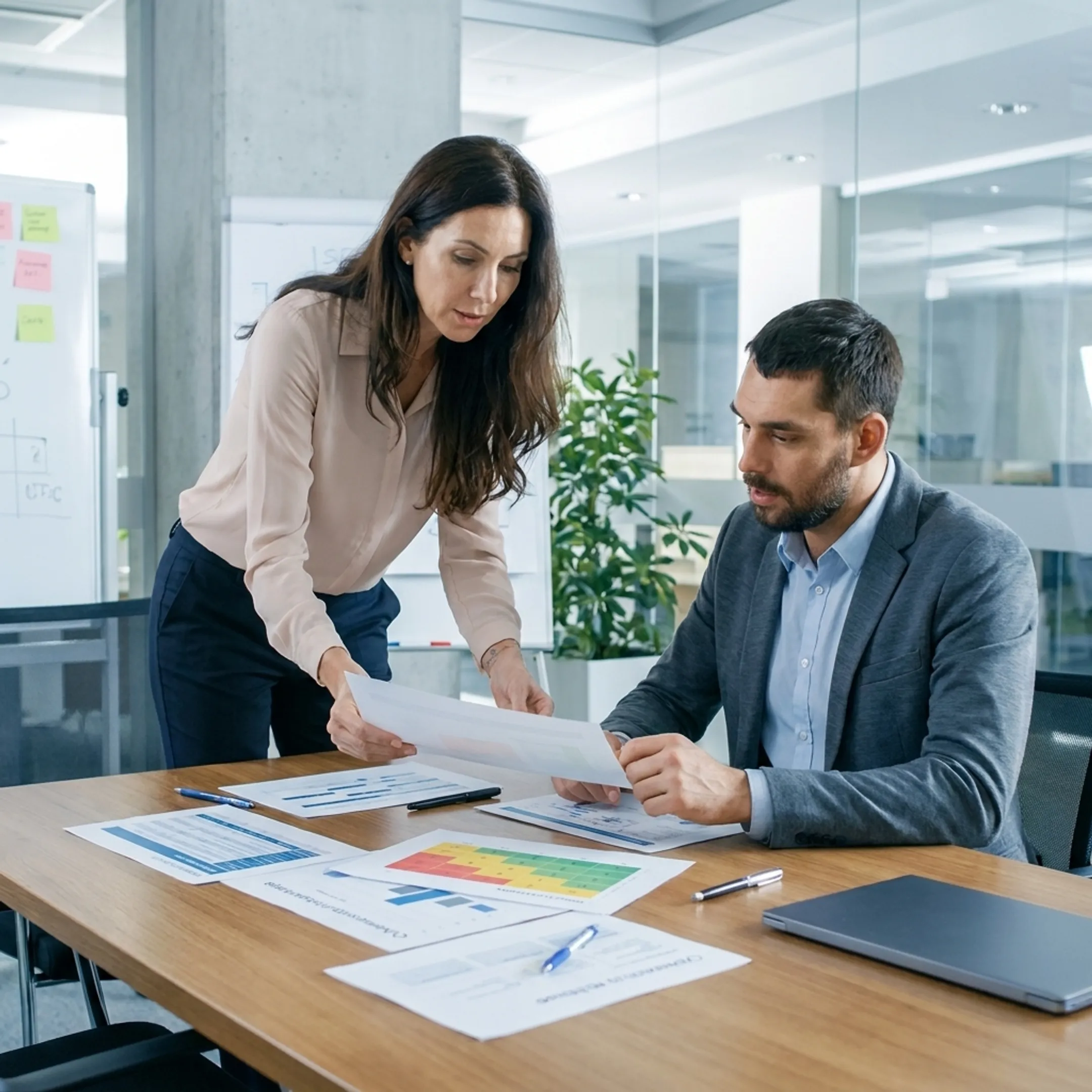 Fractional CISO presenting cybersecurity roadmap to business leaders
