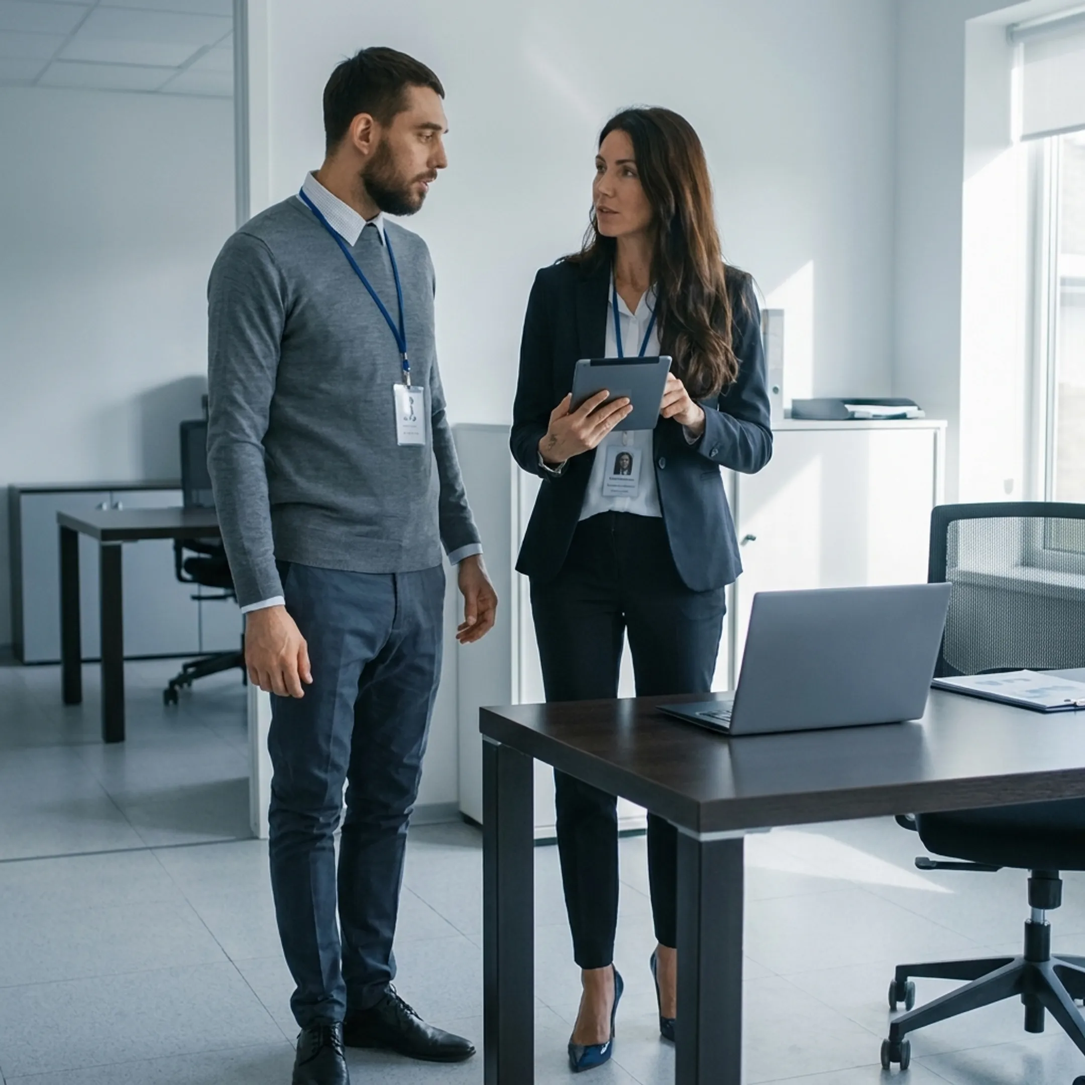 IT professional helping a Fairfield business client