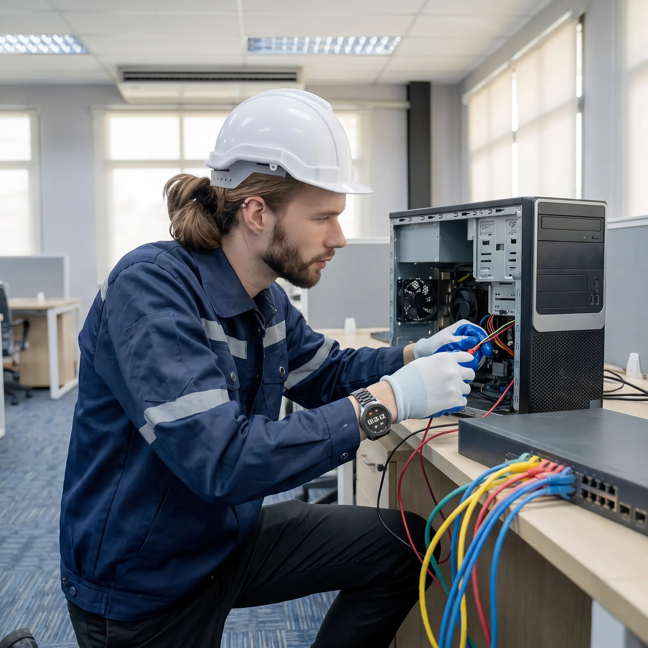 IT support specialist assisting a business with an urgent technology issue