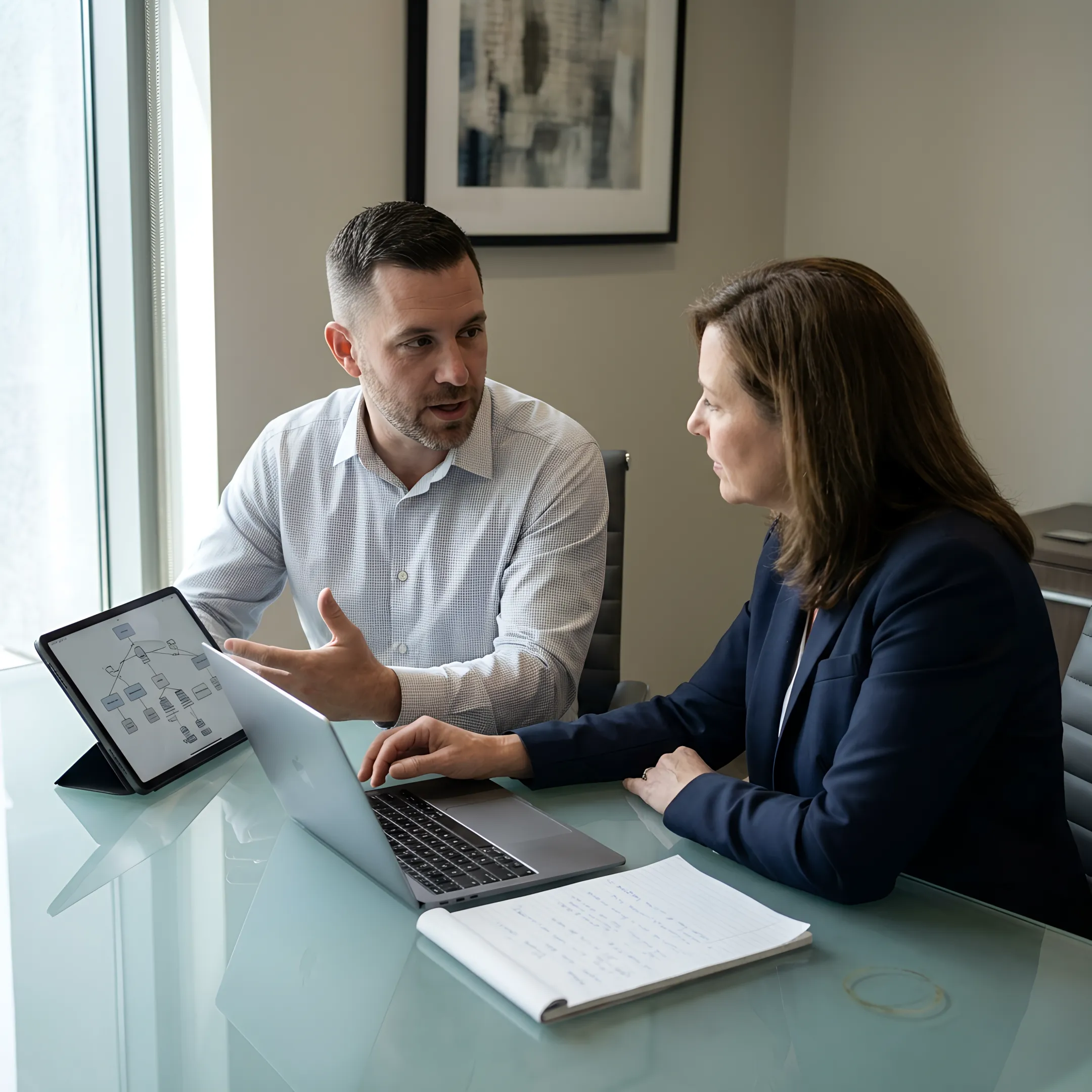 IT consultant helping a business team improve technology systems