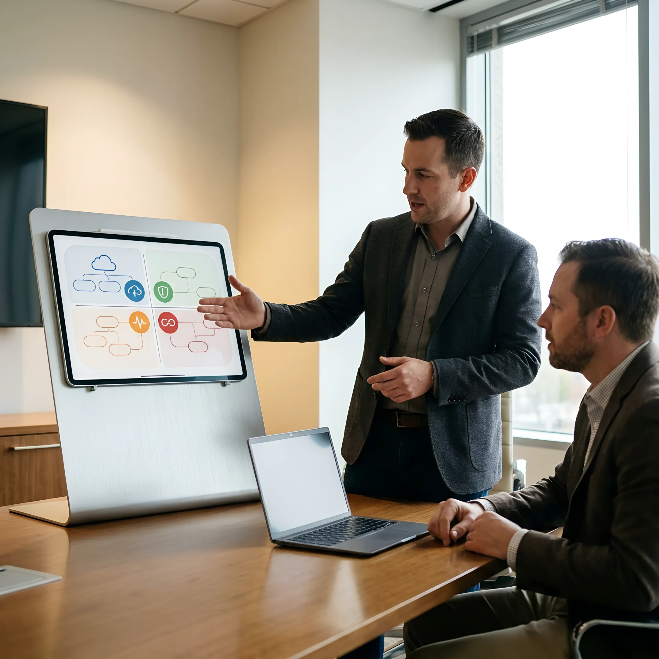 IT consultant planning secure cloud and business technology solutions
