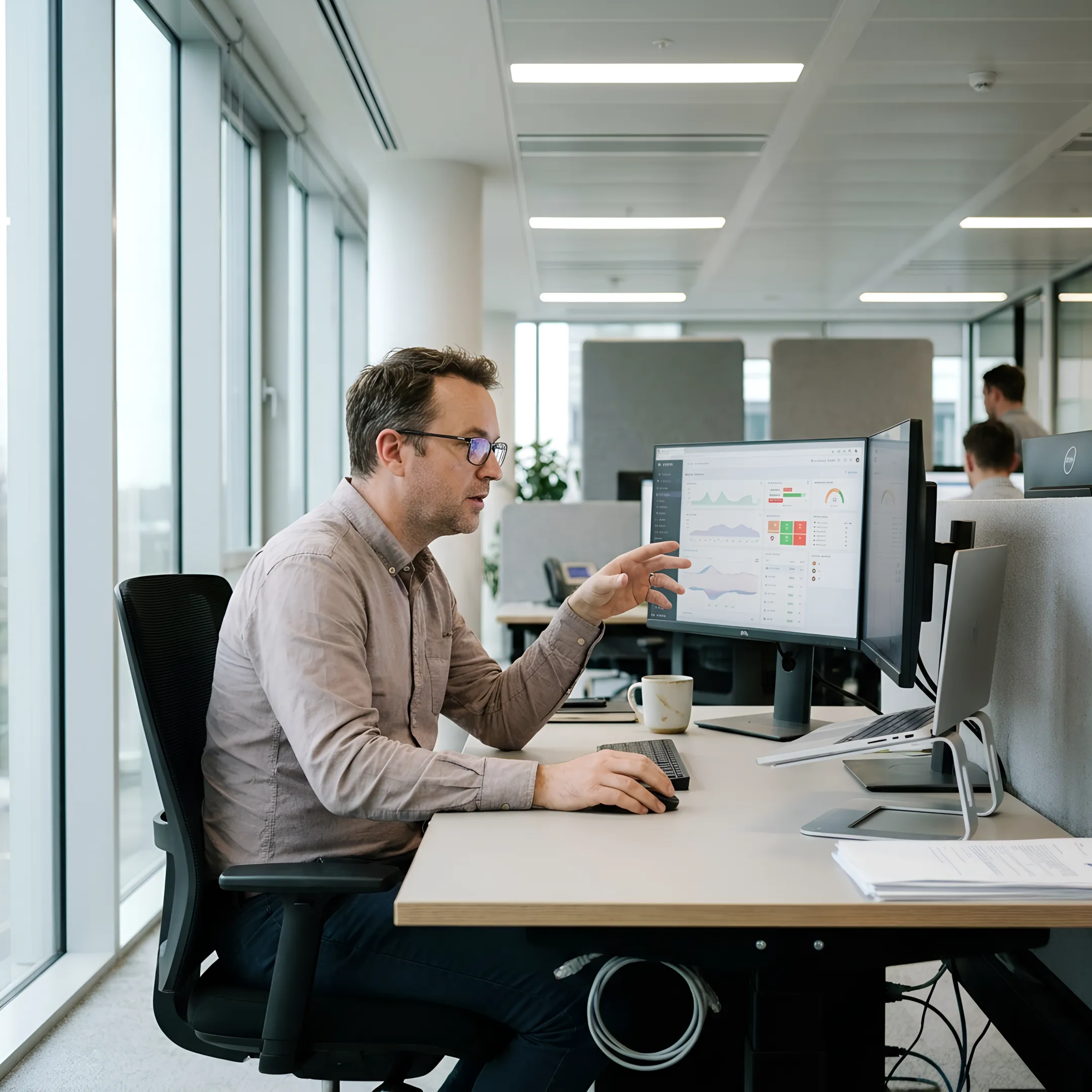 Managed IT support technician working on cloud server architecture