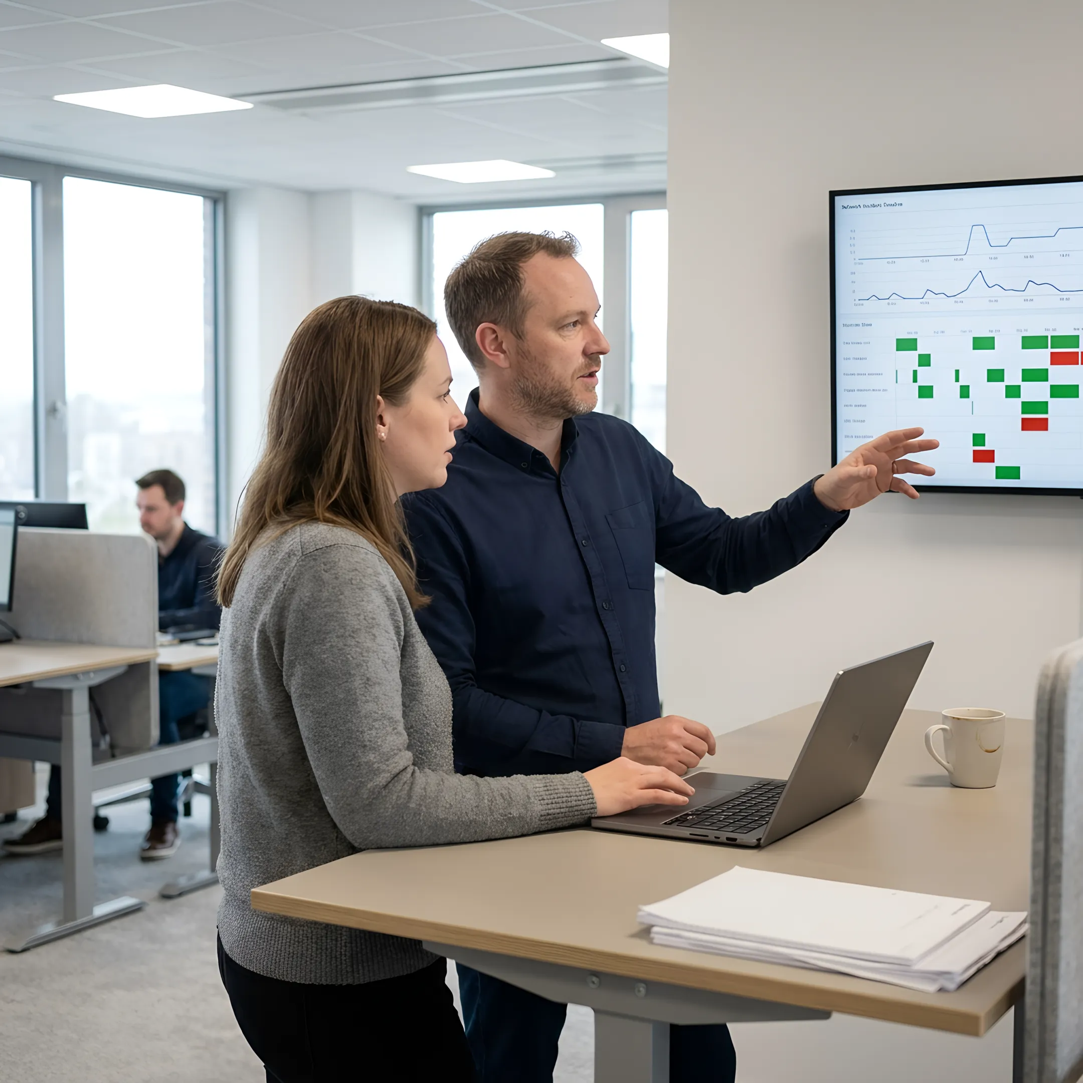 IT team reviewing security alerts and response plans