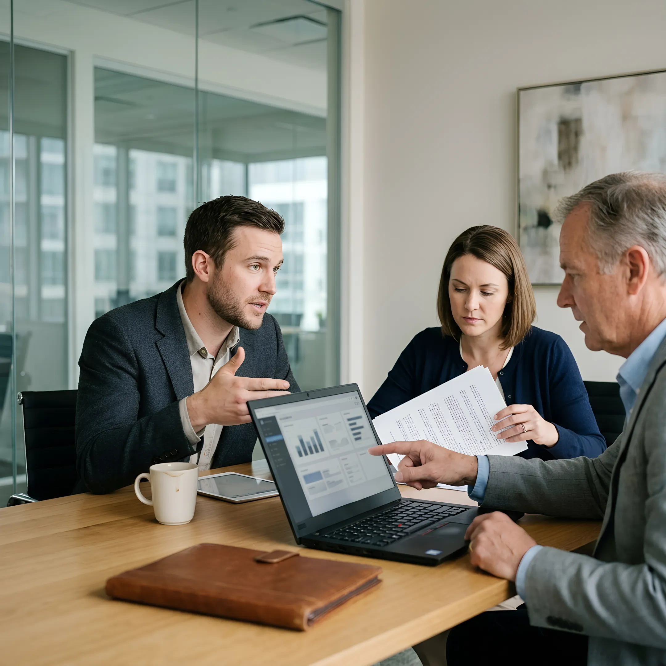 Consultant planning IT procurement strategy