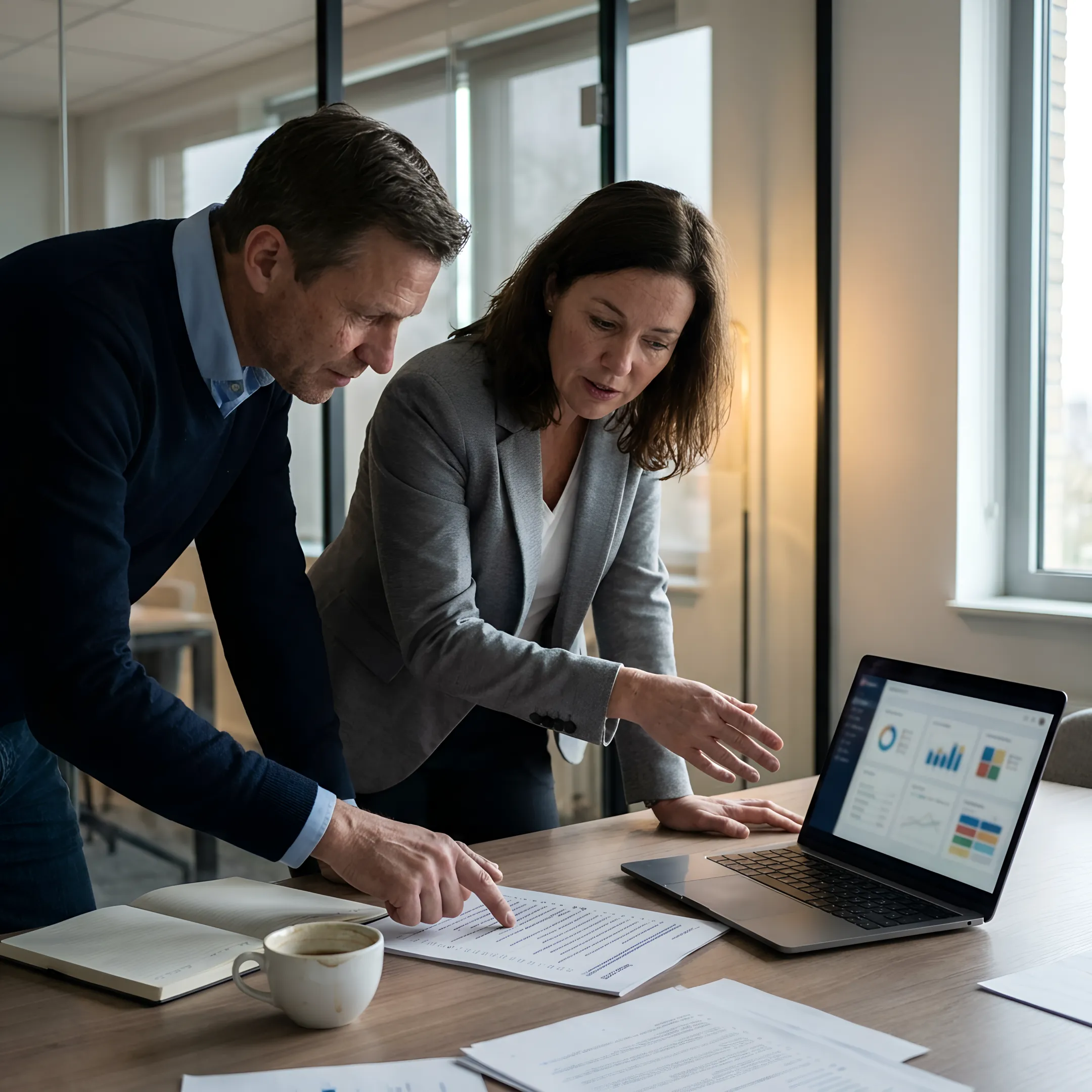 Team reviewing cybersecurity compliance roadmap