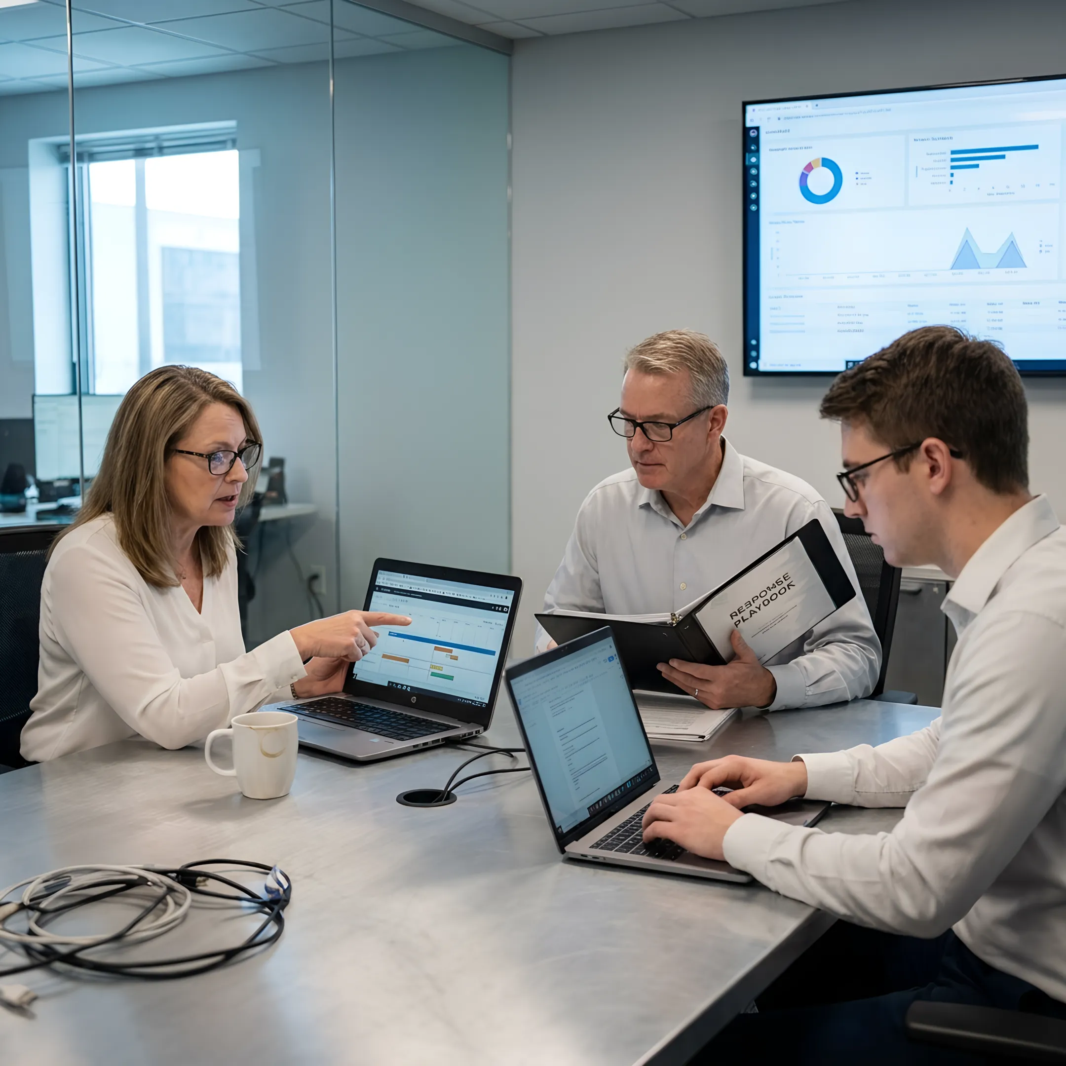 Incident response workflow for a financial services cyber event