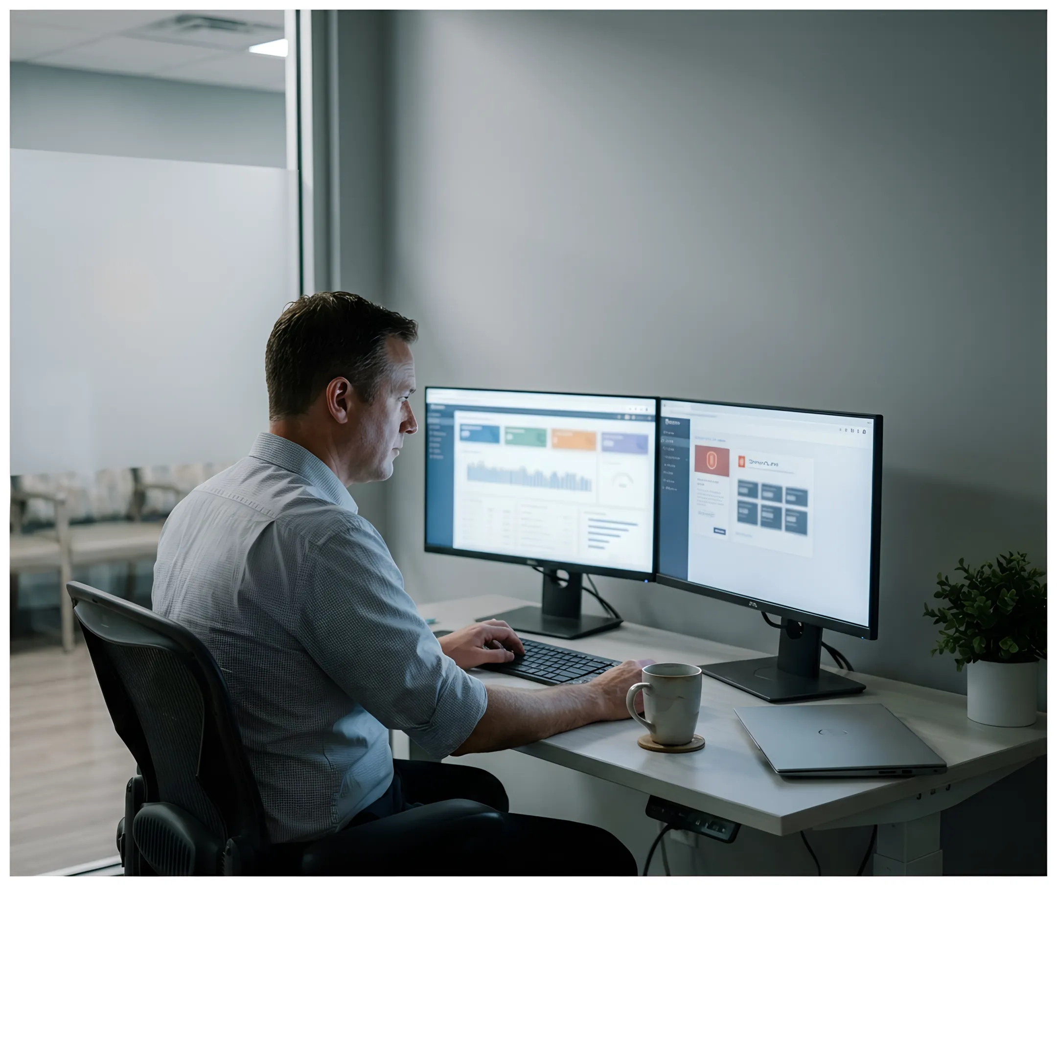 Healthcare compliance technology monitoring dashboard