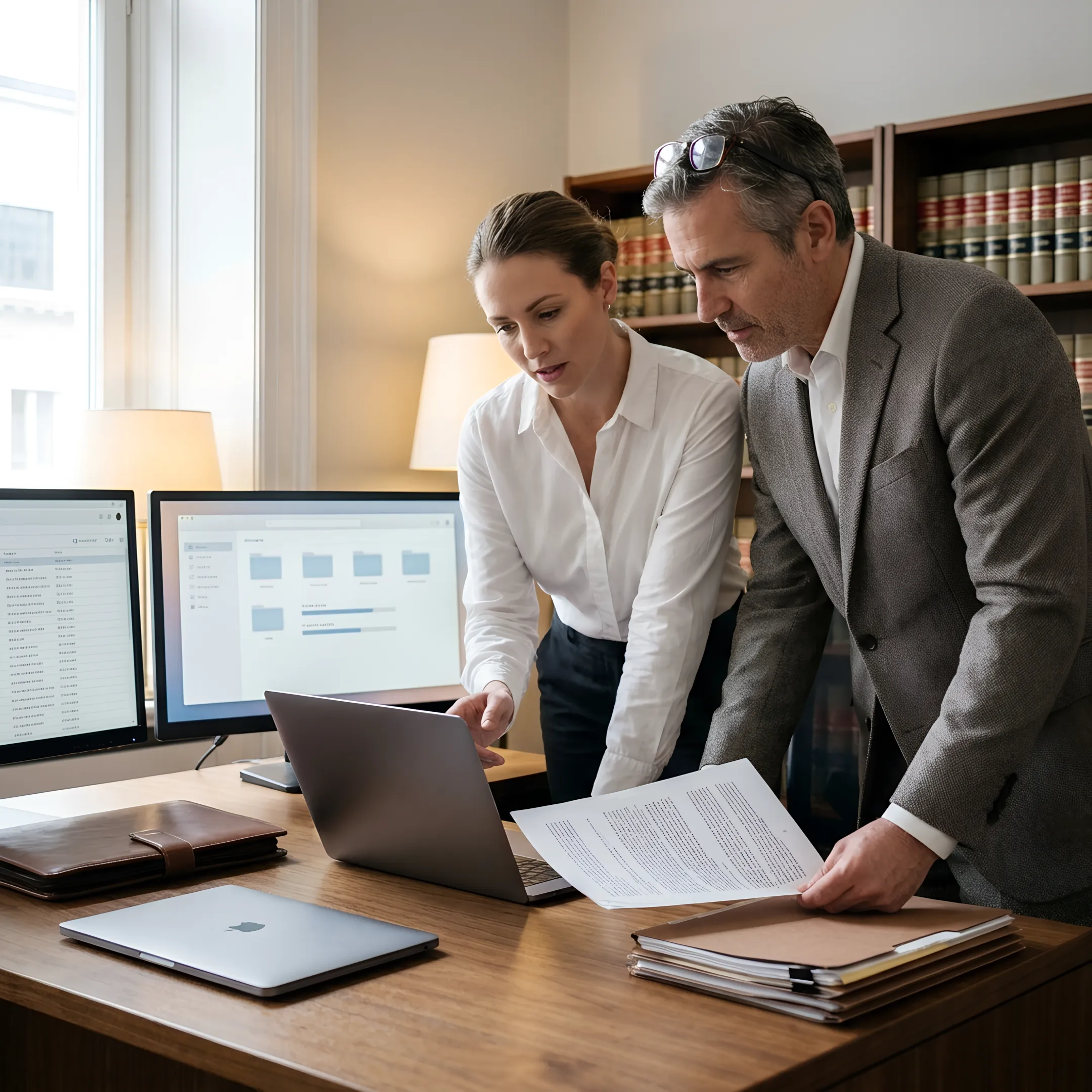 Law firm staff accessing secure cloud files
