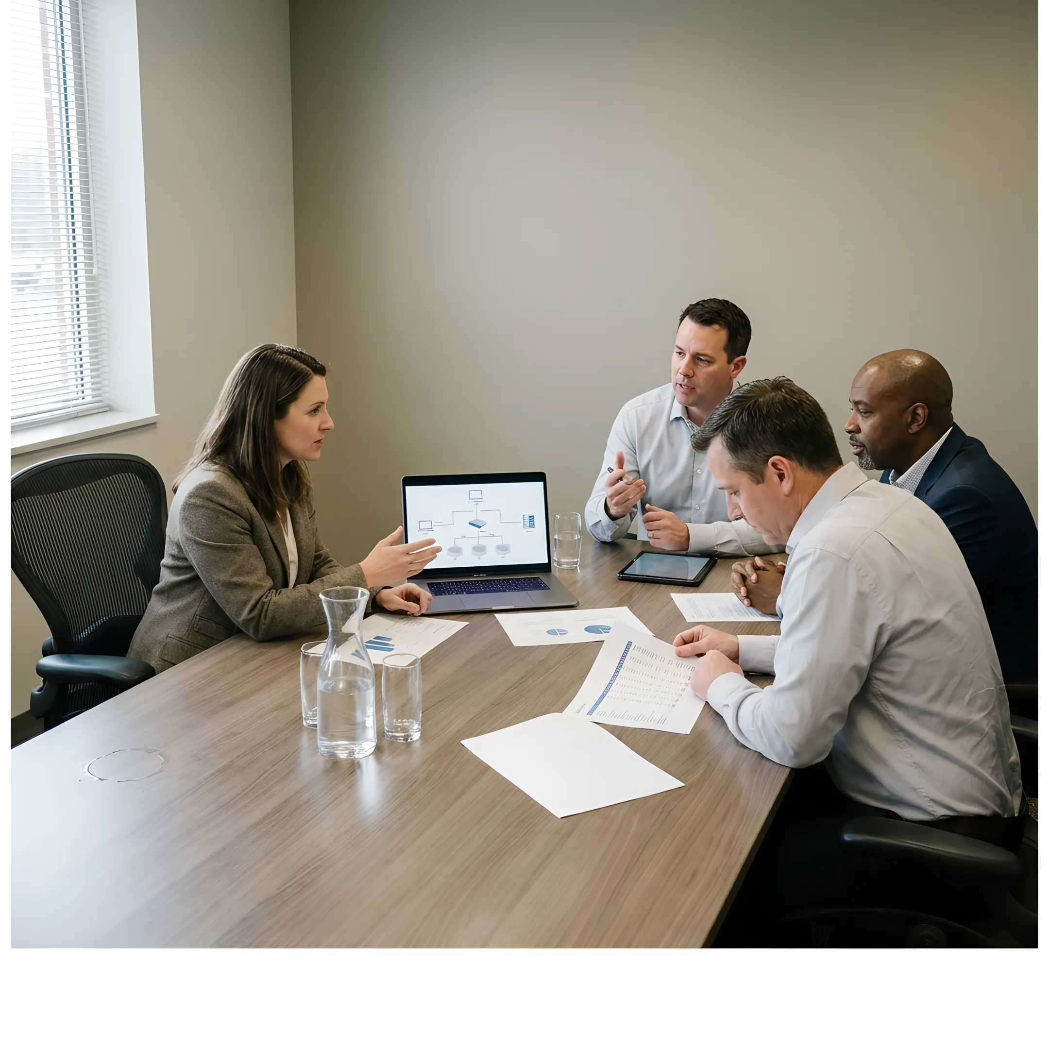 Technology planning session with consultants and business leaders
