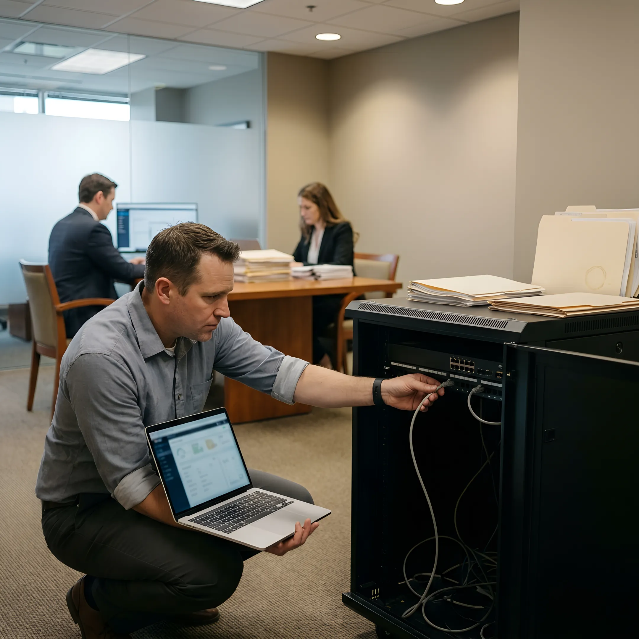 Secure IT support for a law firm office