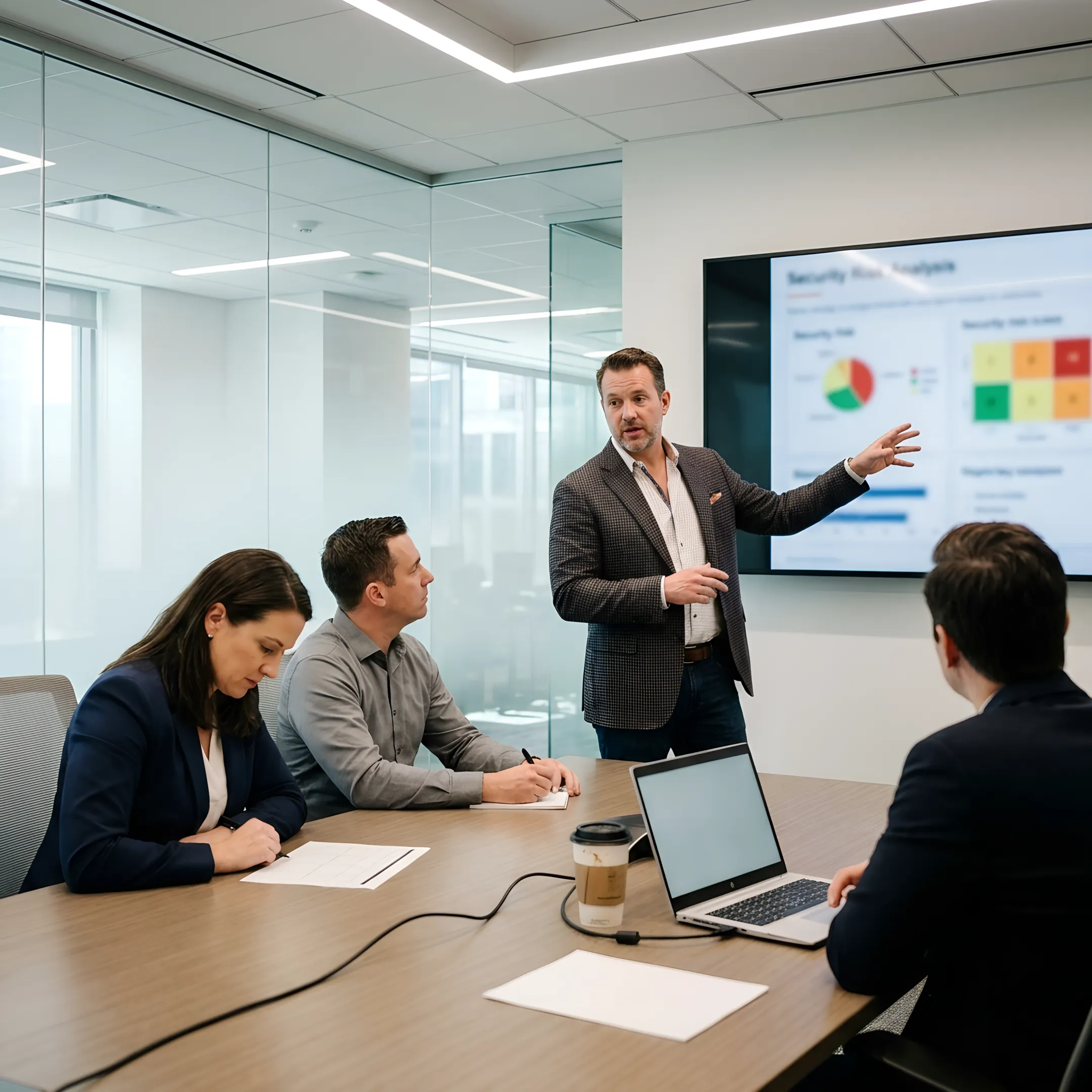 Cybersecurity planning session with business leadership