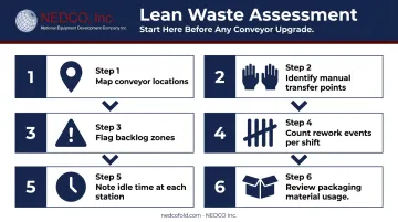 Six-step production floor lean waste audit checklist for textile conveyor upgrade planning