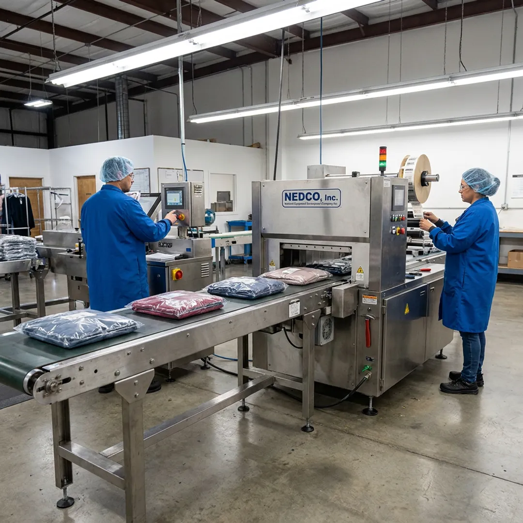 Automated apparel packaging and labeling line