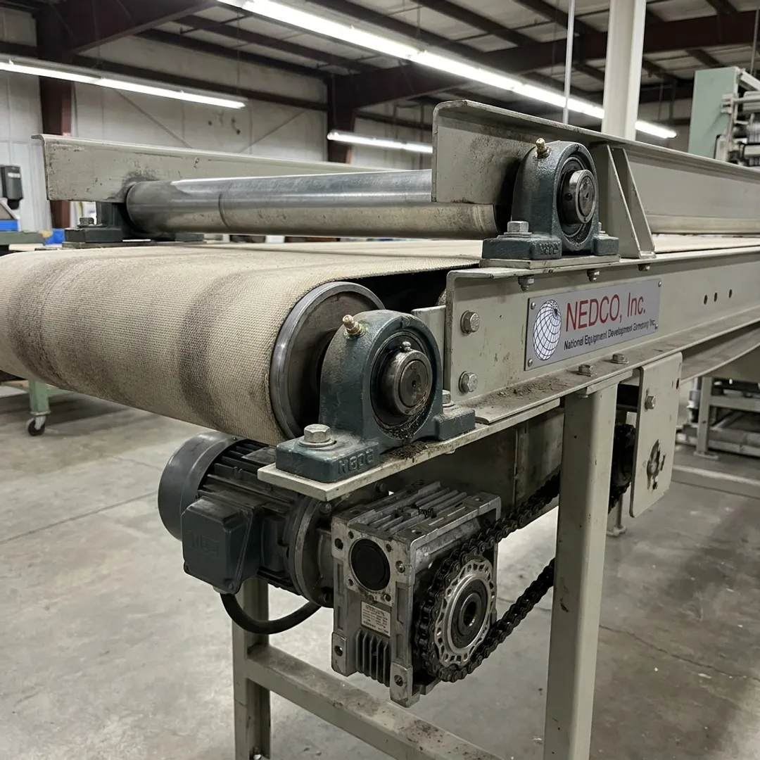 Conveyor components on industrial equipment