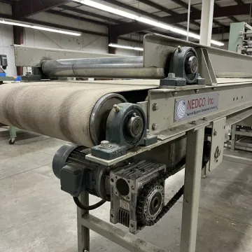 Conveyor components on industrial equipment
