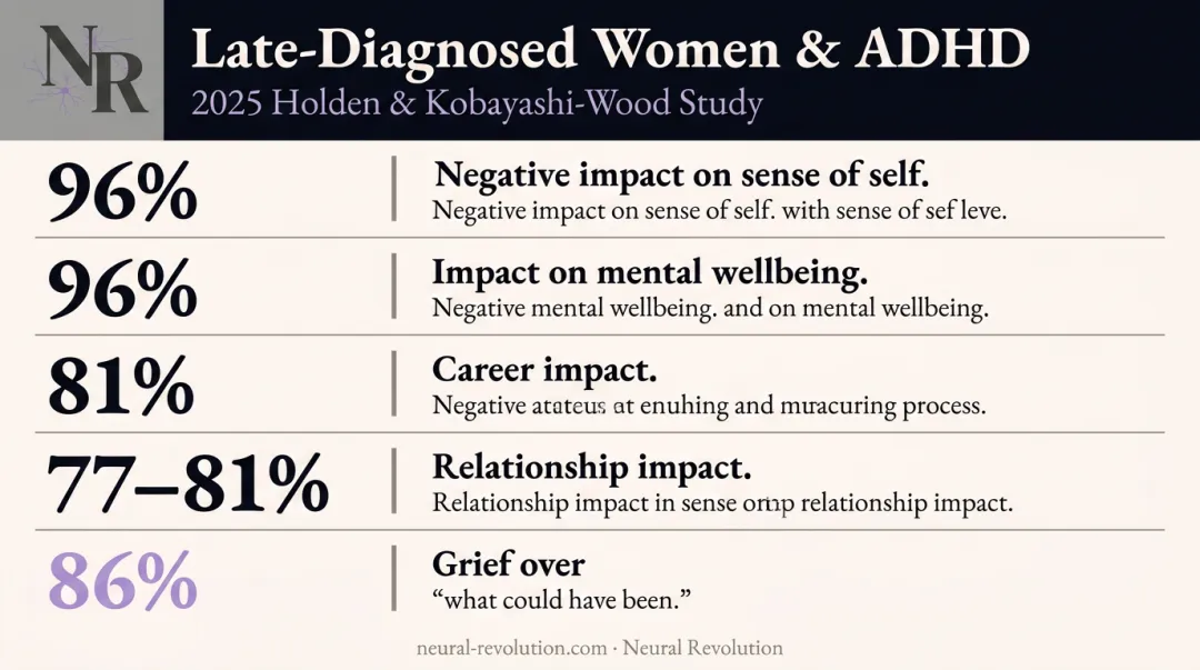 Late ADHD diagnosis impact statistics on women identity career and relationships