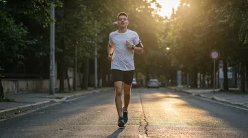 Adult doing structured exercise outdoors representing ADHD symptom reduction benefits