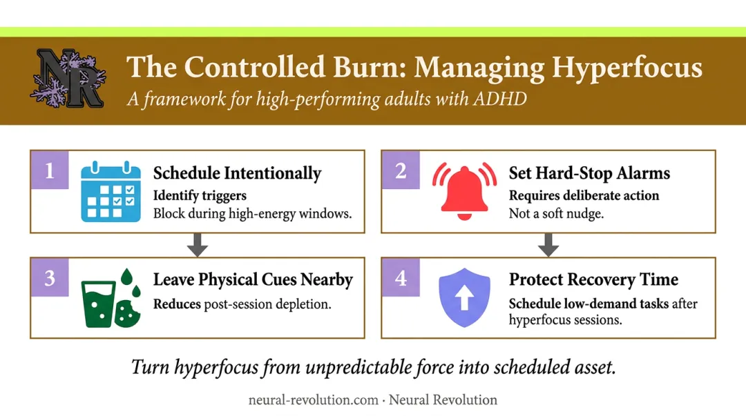 Four-step controlled burn hyperfocus management strategy for ADHD entrepreneurs