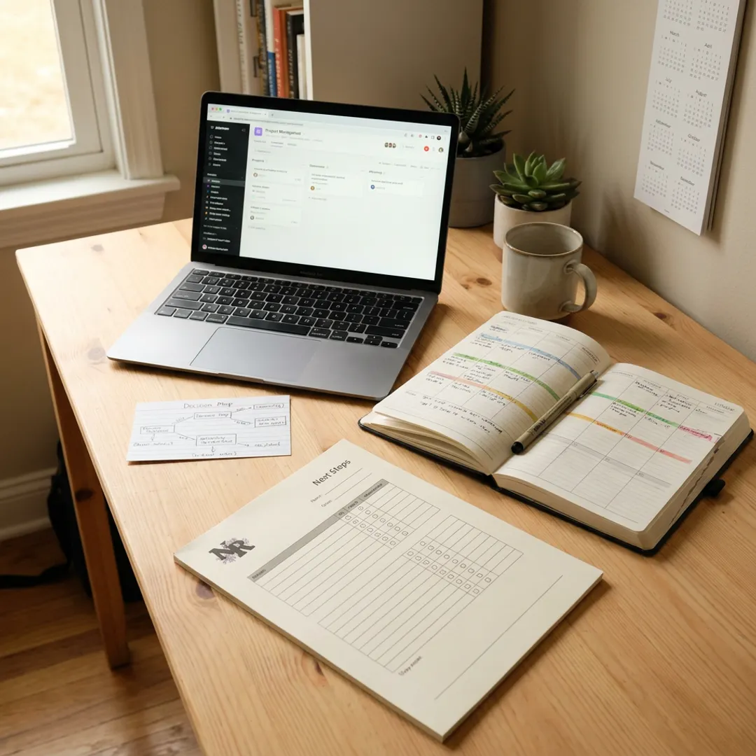 ADHD career planning process with coaching notes
