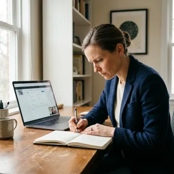 Professional woman receiving ADHD coaching online