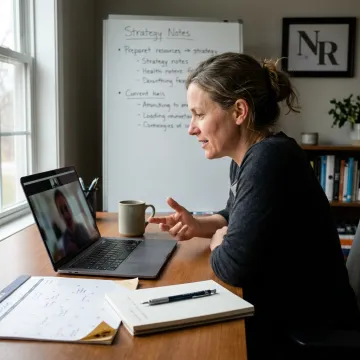 Leader in virtual ADHD executive coaching session