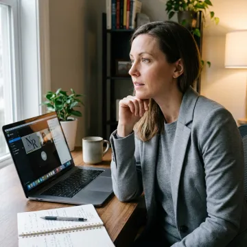 Adult in virtual ADHD coaching session