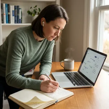 ADHD coach guiding a manager through leadership planning