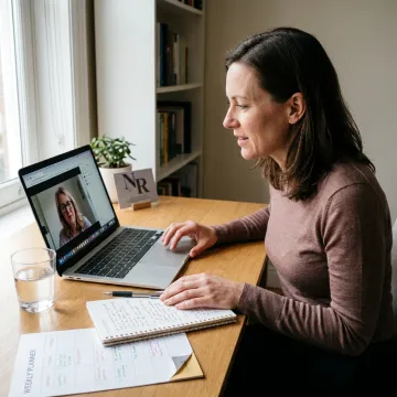 Virtual ADHD coaching session for a working professional