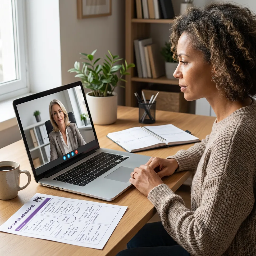 Virtual ADHD coaching process with structured notes