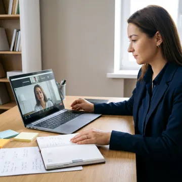 Adult ADHD coaching session via Zoom