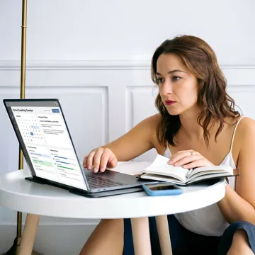 Adult ADHD coaching session on laptop