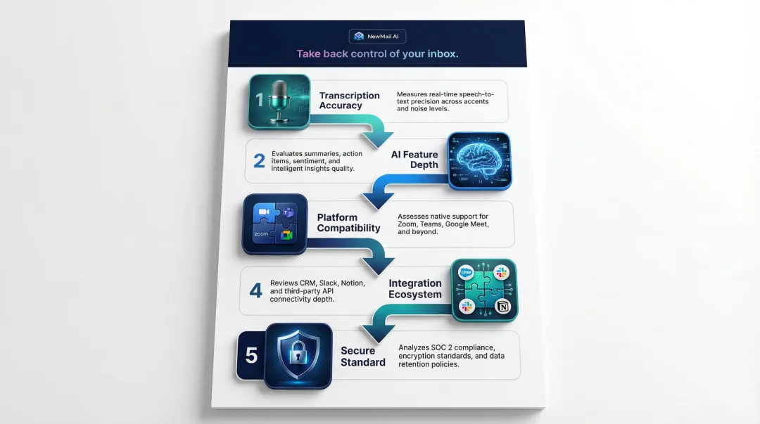 Five criteria for evaluating AI meeting assistants from accuracy to security