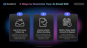 Three principles for maximizing AI email assistant sales value numbered list