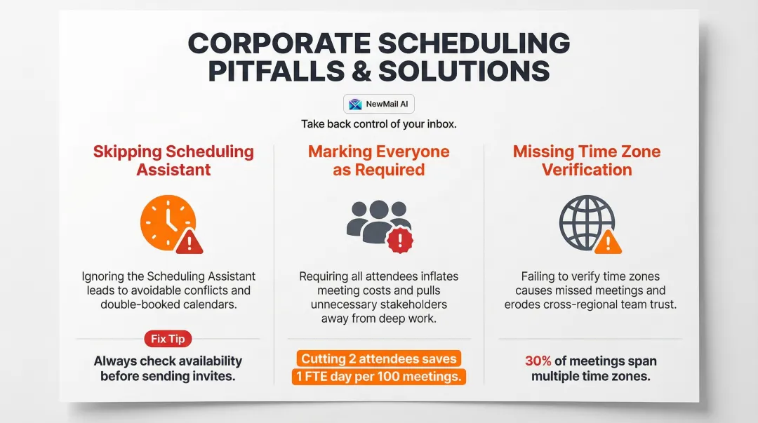 Three common Outlook meeting scheduling mistakes and how to avoid them