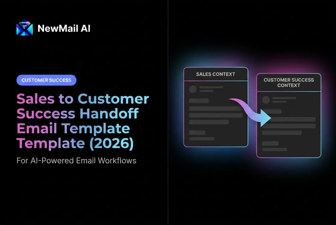 Sales to Customer Success Handoff Email Template (2026)