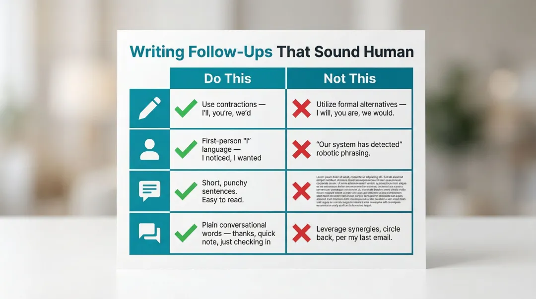 Four human-sounding email tone techniques checklist for automated support messages