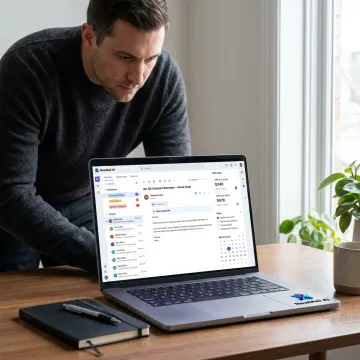 AI email agent organizing sales inbox and CRM tasks