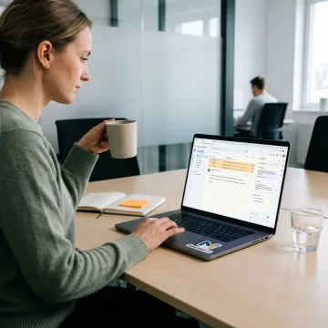 AI email productivity dashboard in inbox
